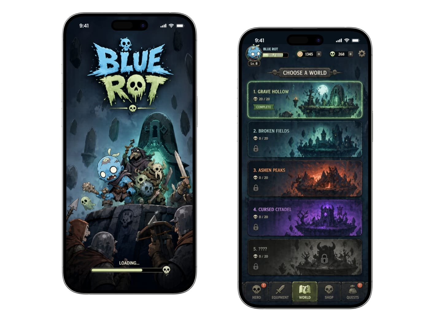 Blue Rot responsive project layout detail